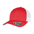 Red-White - Front - Flexfit Unisex Adult 110 Mesh Two Tone Cap