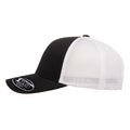 Black-White - Side - Flexfit Unisex Adult 110 Mesh Two Tone Cap