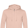 Soft Rose - Back - B&C Mens Organic Zipped Hoodie