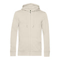 Off White - Front - B&C Mens Organic Zipped Hoodie