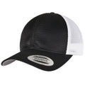 Black-White - Front - Flexfit Unisex Adult 360 Omnimesh Mesh Two Tone Cap