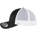 Black-White - Side - Flexfit Unisex Adult 360 Omnimesh Mesh Two Tone Cap