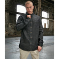 Black - Back - Build Your Brand Mens Denim Shirt