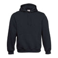 Black - Front - B&C Mens Hooded Hoodie