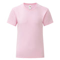 Light Pink - Front - Fruit of the Loom Girls Iconic Heather T-Shirt