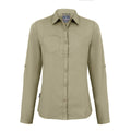 Pebble Brown - Front - Craghoppers Womens-Ladies Expert Kiwi Long-Sleeved Shirt