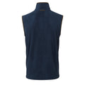 Navy-Brown - Back - Premier Mens Artisan Fleece Gilet