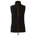 Black-Brown - Front - Premier Womens-Ladies Artisan Fleece Gilet