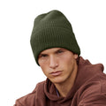 Olive - Back - Beechfield Unisex Adult Cuffed Oversized Beanie