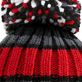 Black-Cherry Red - Back - Beechfield Unisex Adult Hygge Striped Beanie