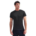 Black - Back - TriDri Mens Performance Melange Recycled T-Shirt