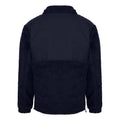 Navy - Lifestyle - Front Row Mens Sherpa Recycled Fleece Jacket