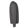 Dark Heather Grey - Side - Fruit of the Loom Mens Heather Sweatshirt