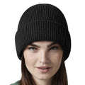 Black - Back - Beechfield Unisex Adult Water Repellent Beanie