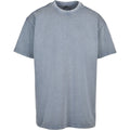 Vintage Blue - Front - Build Your Brand Mens Heavyweight Oversized T-Shirt