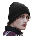 Black - Back - Beechfield Original Recycled Cuffed Beanie