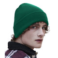 Bottle Green - Side - Beechfield Original Recycled Cuffed Beanie