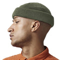 Olive Green - Back - Beechfield Fisherman Mini Recycled Beanie