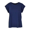 Light Navy - Front - Build Your Brand Womens-Ladies Extended Shoulder T-Shirt