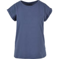 Vintage Blue - Front - Build Your Brand Womens-Ladies Extended Shoulder T-Shirt