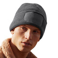 Graphite Grey - Back - Beechfield Original Patchwork Recycled Beanie