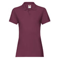 Burgundy - Front - Fruit of the Loom Womens-Ladies Premium Polo Shirt