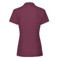 Burgundy - Back - Fruit of the Loom Womens-Ladies Premium Polo Shirt