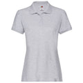 Heather Grey - Front - Fruit of the Loom Womens-Ladies Premium Polo Shirt