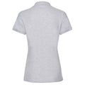 Heather Grey - Back - Fruit of the Loom Womens-Ladies Premium Polo Shirt