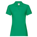 Kelly Green - Front - Fruit of the Loom Womens-Ladies Premium Polo Shirt