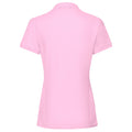 Light Pink - Back - Fruit of the Loom Womens-Ladies Premium Polo Shirt