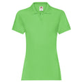 Lime - Front - Fruit of the Loom Womens-Ladies Premium Polo Shirt