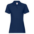 Navy - Front - Fruit of the Loom Womens-Ladies Premium Polo Shirt