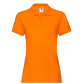 Orange - Front - Fruit of the Loom Womens-Ladies Premium Polo Shirt