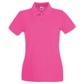 Fuchsia - Front - Fruit of the Loom Womens-Ladies Premium Polo Shirt