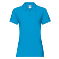 Azure Blue - Front - Fruit of the Loom Womens-Ladies Premium Polo Shirt