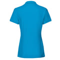 Azure Blue - Back - Fruit of the Loom Womens-Ladies Premium Polo Shirt