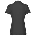 Black - Back - Fruit of the Loom Womens-Ladies Premium Polo Shirt