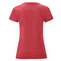 Heather Red - Back - Fruit of the Loom Womens-Ladies Iconic Heather T-Shirt