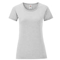 Heather Grey - Front - Fruit of the Loom Womens-Ladies Iconic Heather T-Shirt