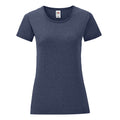 Heather Navy - Front - Fruit of the Loom Womens-Ladies Iconic Heather T-Shirt