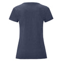 Heather Navy - Back - Fruit of the Loom Womens-Ladies Iconic Heather T-Shirt