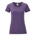 Heather Purple - Front - Fruit of the Loom Womens-Ladies Iconic Heather T-Shirt