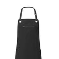 Black-Charcoal - Back - Premier Unisex Adult Barley Sustainable Contrast Stitching Full Apron