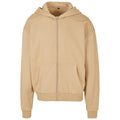 Union Beige - Front - Build Your Brand Mens Ultra Heavyweight Full Zip Hoodie