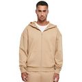 Union Beige - Lifestyle - Build Your Brand Mens Ultra Heavyweight Full Zip Hoodie