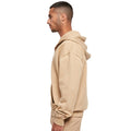 Union Beige - Close up - Build Your Brand Mens Ultra Heavyweight Full Zip Hoodie