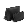 Black-Black - Front - Bagbase Boutique Leather-Look PU Toiletry Bag