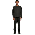 Black - Back - Build Your Brand Mens Cut-On Oversized Long-Sleeved T-Shirt