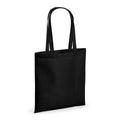 Black - Front - Westford Mill Cotton Recycled Tote Bag